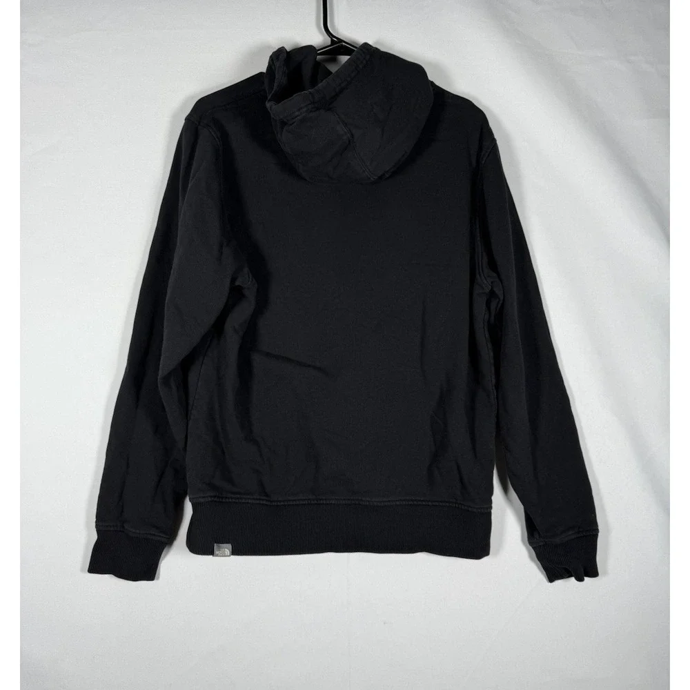 North Face Liverpool Hoodie Men's Medium Black GPS Coordinates Sweatshirt READ